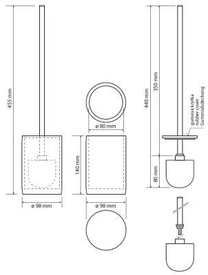 Ершик для унитаза Bemeta Gamma 145613320 Черный