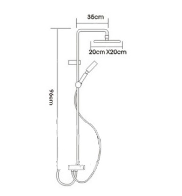Душевая система Frap F2405 без смесителя Хром