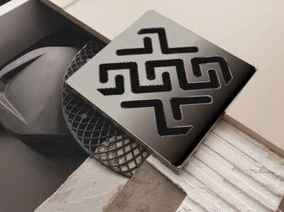 Душевой трап Berges Wasserhaus Platz Antik 100x100 090160 с решеткой Матовый хром