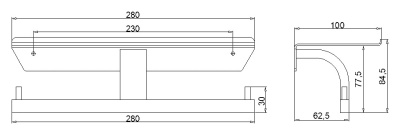 Держатель туалетной бумаги Rush Edge ED77142B двойной Хром