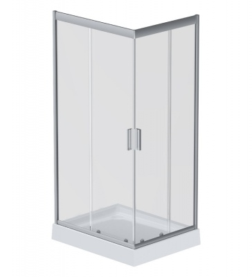 Душевой уголок AM.PM Gem 100х80 W90G-404-100280-MT профиль Хром матовый стекло прозрачное