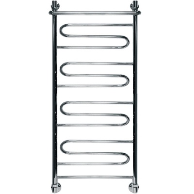 Водяной полотенцесушитель Ника Curve ЛZ/ВП 100x60 с полкой Хром