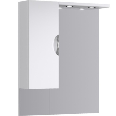 Зеркало со шкафом Aqwella Эколайн 70 Eco-L.02.07 с подсветкой Белое
