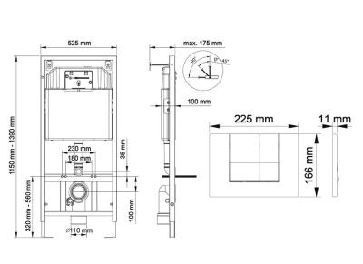 Инсталляция Berges Wasserhaus Novum S1 040241 для унитаза с Белой клавишей смыва