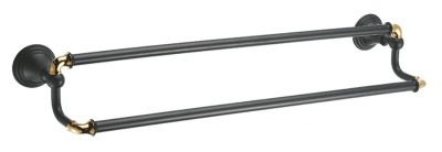 Держатель для полотенец Fixsen Luksor FX-71602B Черный Золото