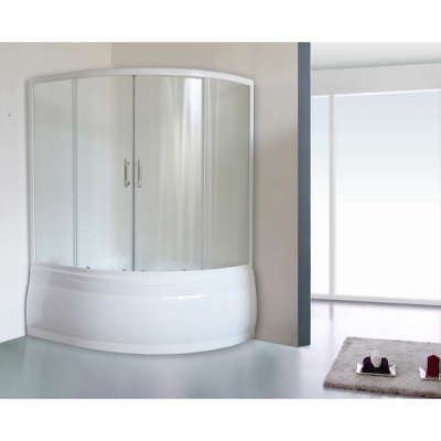 Шторка на ванну Royal Bath Alpine RB160ALP-C 160 профиль Белый стекло шиншилла Шторка на ванну Royal Bath Alpine RB160ALP-C 160 профиль Белый стекло шиншилла