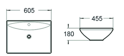 Раковина SantiLine 61 SL-1015 Белая