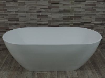 Ванна из искусственного камня Castone Эдем 170x80 Белая без перелива