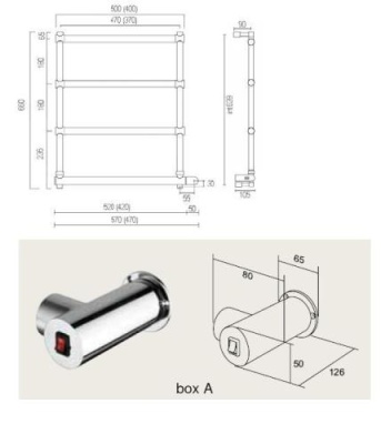 Полотенцесушитель Margaroli Sole 542-4 BOX 370 Хром