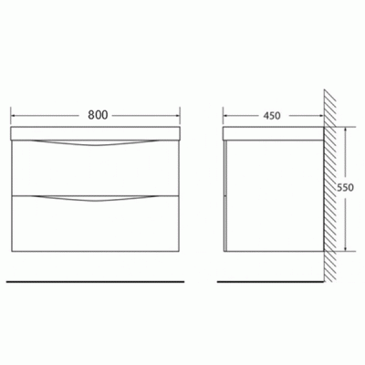 Комплект мебели для ванной BelBagno SET BB N5 Marino 80 подвесной Rovere Grigio