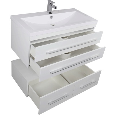 Комплект мебели для ванной Aquanet Нота 100 230300 подвесной Белый