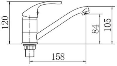 Смеситель для кухни Fashun A4536-2 Хром