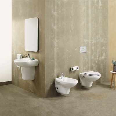 Унитаз Sanitana Munique S10073651000000+S80007262500000 подвесной с сиденьем Микролифт
