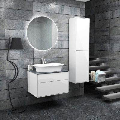 Тумба под раковину Diborg Elise 70 77.7224 подвесная Белый глянец