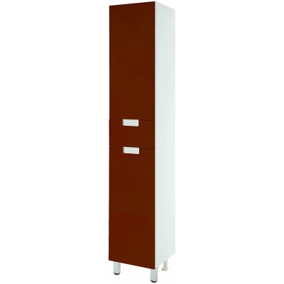 Шкаф пенал Bellezza Пегас 35 R 4620404101033 с бельевой корзиной Красный