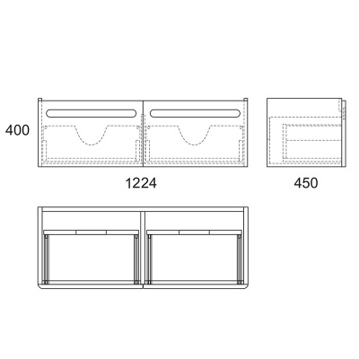 Тумба под раковину Owl 1975 Otalia 125 OW04.04.00 подвесная Белая