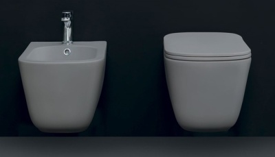 Биде Kerasan Tribeca 5125 подвесное с одним отверстием под смеситель