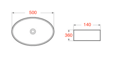 Раковина-чаша Mira 50 MR-5036 Белая Раковина-чаша Mira 50 MR-5036 Белая