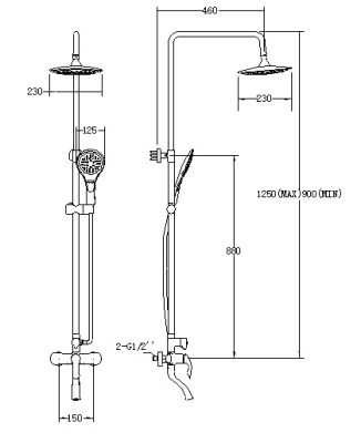 Душевая система SSWW FT13137 Хром