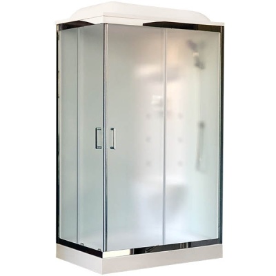 Душевая кабина Royal Bath HP 120х80 RB8120HP7-WC-CH-R с гидромассажем стекло матовое задняя стенка Белая