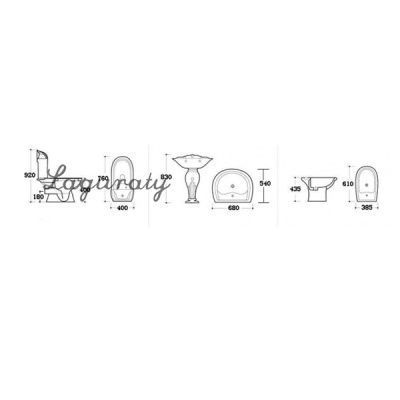 Биде Laguraty 1439С Напольное
