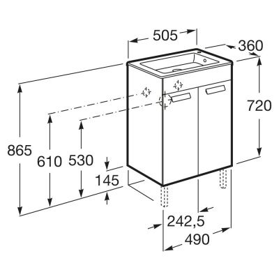 Тумба под раковину Roca Debba 50 ZRU9302710 Белая