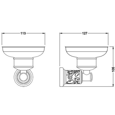 Мыльница настенная Schein Carving 7065004 Хром