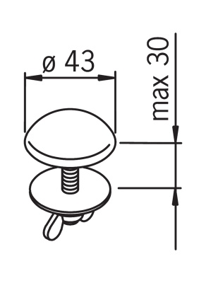 Донный клапан Oras 152055 Хром