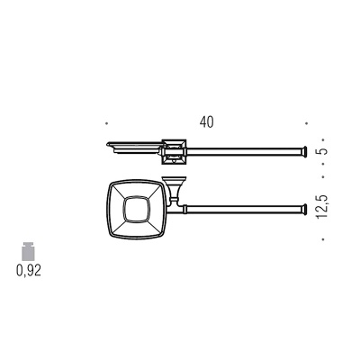 Полотенцедержатель + мыльница Colombo Design Portofino B3274 SX.bronze Бронза