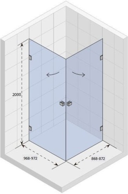 Душевой уголок Riho Scandic Mistral M209 100x90 GX1206200 профиль Хром стекло прозрачное