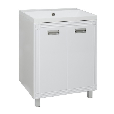 Тумба с раковиной Runo Карат 60 Белая