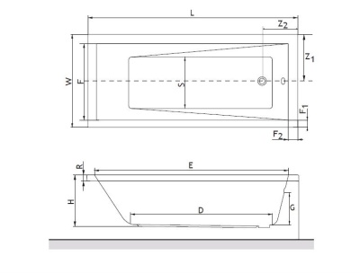 Акриловая ванна Excellent Wave 170x70 без гидромассажа