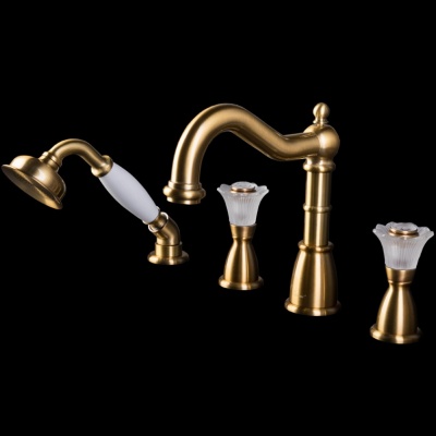 Смеситель на борт ванны Boheme Camelia 391 Бронза