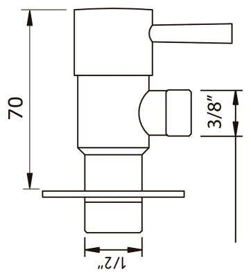 Комплект вентилей запорных Clever Design G1/2xG3/8 40010 угловых Хром