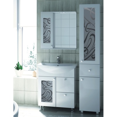 Зеркало со шкафом Vigo Provans 55 L с подсветкой Белое