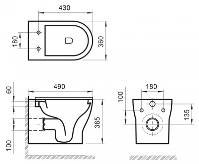 Унитаз BelBagno Lucie BB063CHR подвесной без сиденья