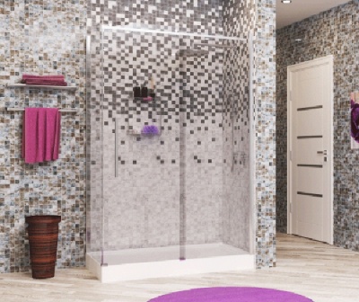 Душевая дверь в нишу WasserKRAFT Dinkel 58R30 130 профиль Хром стекло прозрачное