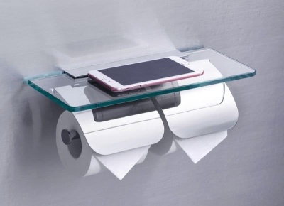 Держатель туалетной бумаги Rush Edge ED77132 двойной Хром