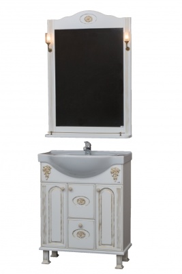 Тумба под раковину Cerutti SPA Глория 70 6702 Белая Золото