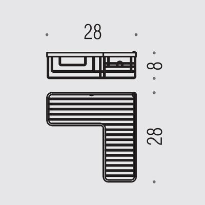 Угловая полка Colombo Design Angolare B9615.000 Хром