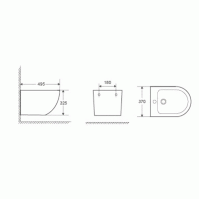 Биде WeltWasser Merzbach 005 MT-BL 10000003715 подвесное Черное матовое