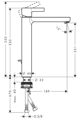 Смеситель для раковины Hansgrohe Metris S 31022000 Хром