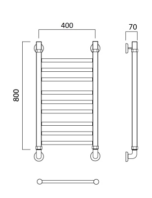 Водяной полотенцесушитель Aquanerzh 00-60A8040 Хром