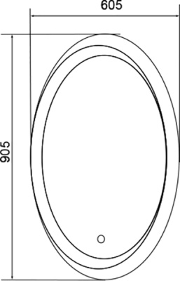 Зеркало Aima Design Cloud 60 Light Белое