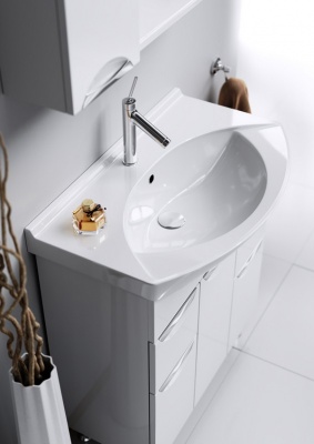 Тумба под раковину Aqwella Лайн 65 Li.01.06.К Белая