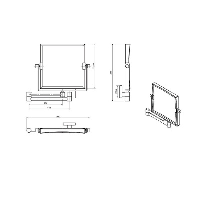 Косметическое зеркало Langberger 72485 Хром