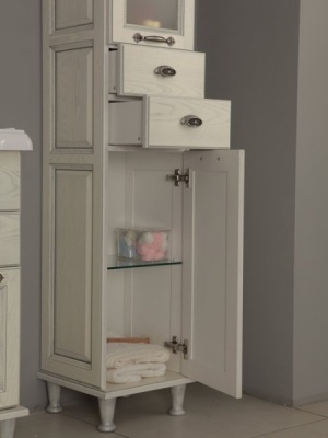 Шкаф-колонна Акватон Жерона 1A158903GEM4L Белое золото левая