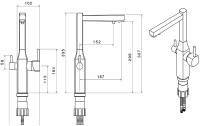 Смеситель для кухни Shouder Unique 0170804 Хром