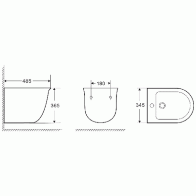 Биде WeltWasser Telbach 005 GL-WT 10000003782 подвесное Белый глянец