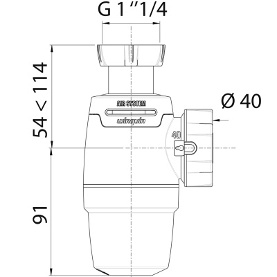 Сифон для раковины Wirquin Neo Air 30987069 Белый